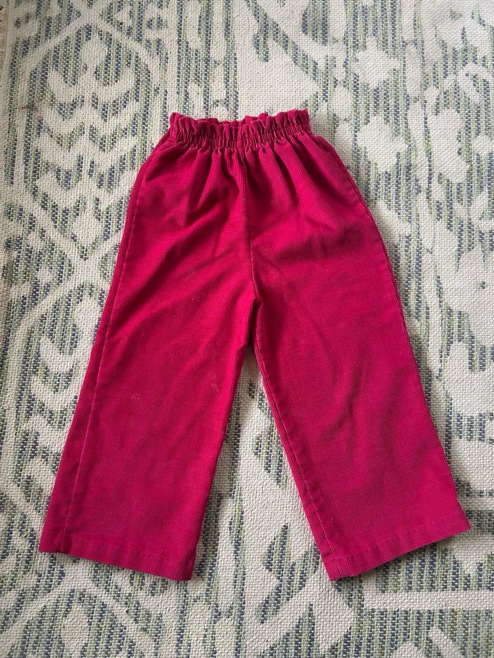 Vintage Girls Bright Fuchsia Corduroy Pants